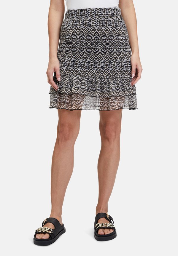 MIT GUMMIZUG - A-Linien-Rock - schwarz grün