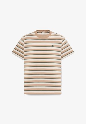 Timberland, STRIPE SHORT SLEEVES TEE. - T-shirt con stampa - medium beige