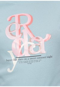 s.Oliver MIT FRONTPRINT - T-shirt print - hellblau