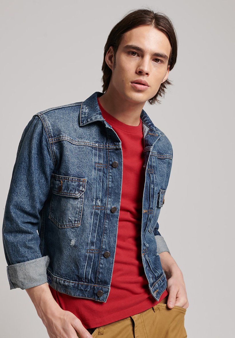 Superdry VINTAGE - Chaqueta vaquera - dark indigo/azul marino - Zalando.es