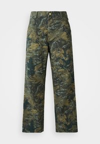 SINGLE KNEE PANT - Stoffhose - green stone