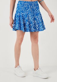 LELA ELASTIC WAIST - Fustă mini - royal blue striped