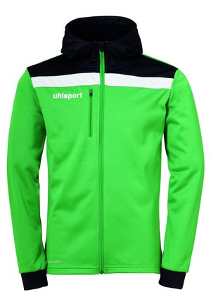 Sweatjacke - grün/schwarz/weiß