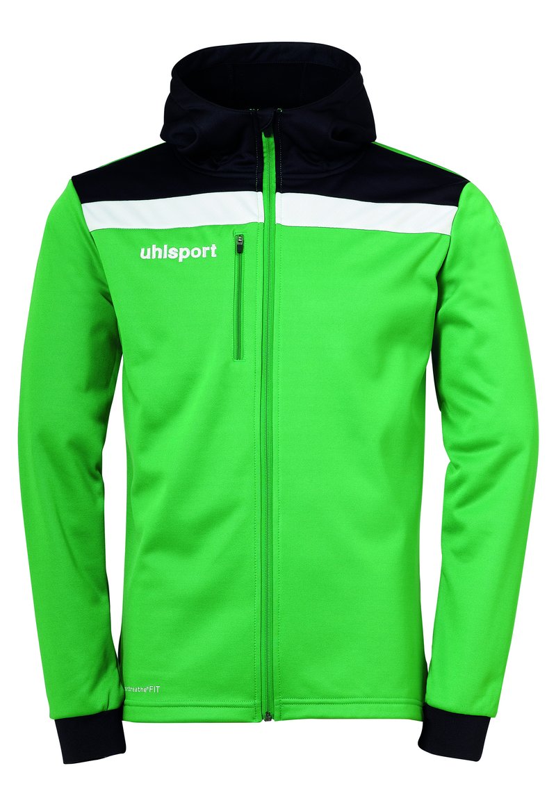 uhlsport Sweat zippé - grün/schwarz/weiß