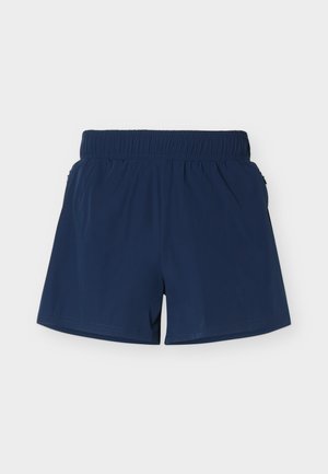 Shorts de sport en bleu marine avec taille élastique, poches latérales et ourlet court.