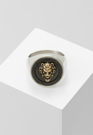 LION HEAD COIN - Anello - silver-coloured/gold-coloured