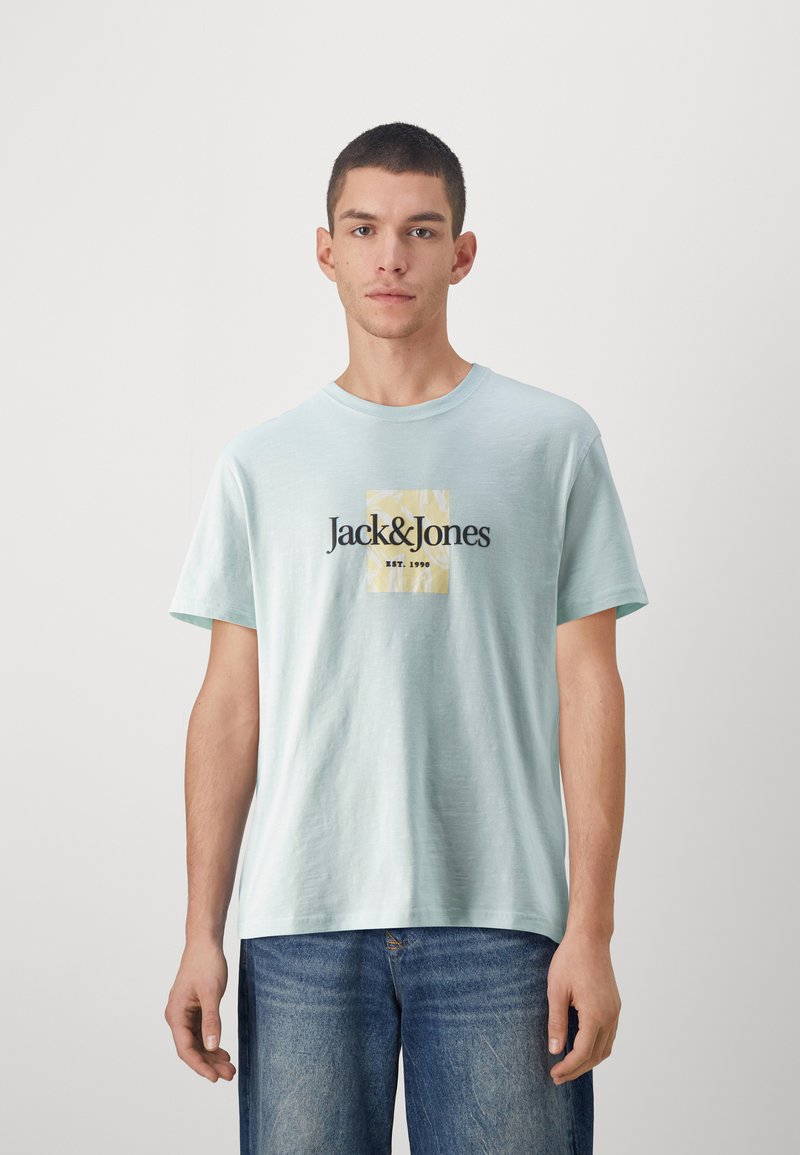 Jack & Jones - JORLAFAYETTE BRANDING TEE CREW NEC  - T-shirt con stampa - skylight, Ingrandire