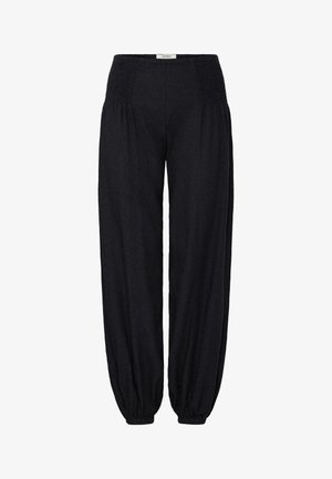 Oxmo, OXNINNA LINEN-MIX RELAXED - Pantalon classique - meteorite