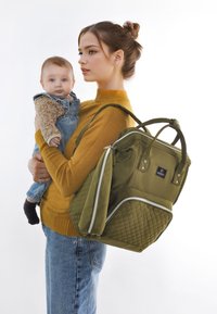 Mimmti DIAPERBAG BACKPACK MIMMTI | BABY BAG | NURSING BAG - Borsa fasciatoio - olive