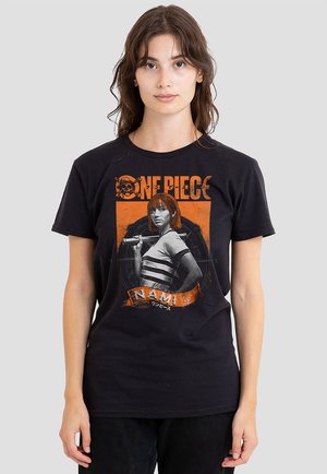 ONE PIECE NAMI ETCHED PORTRAIT - Print T-shirt - black