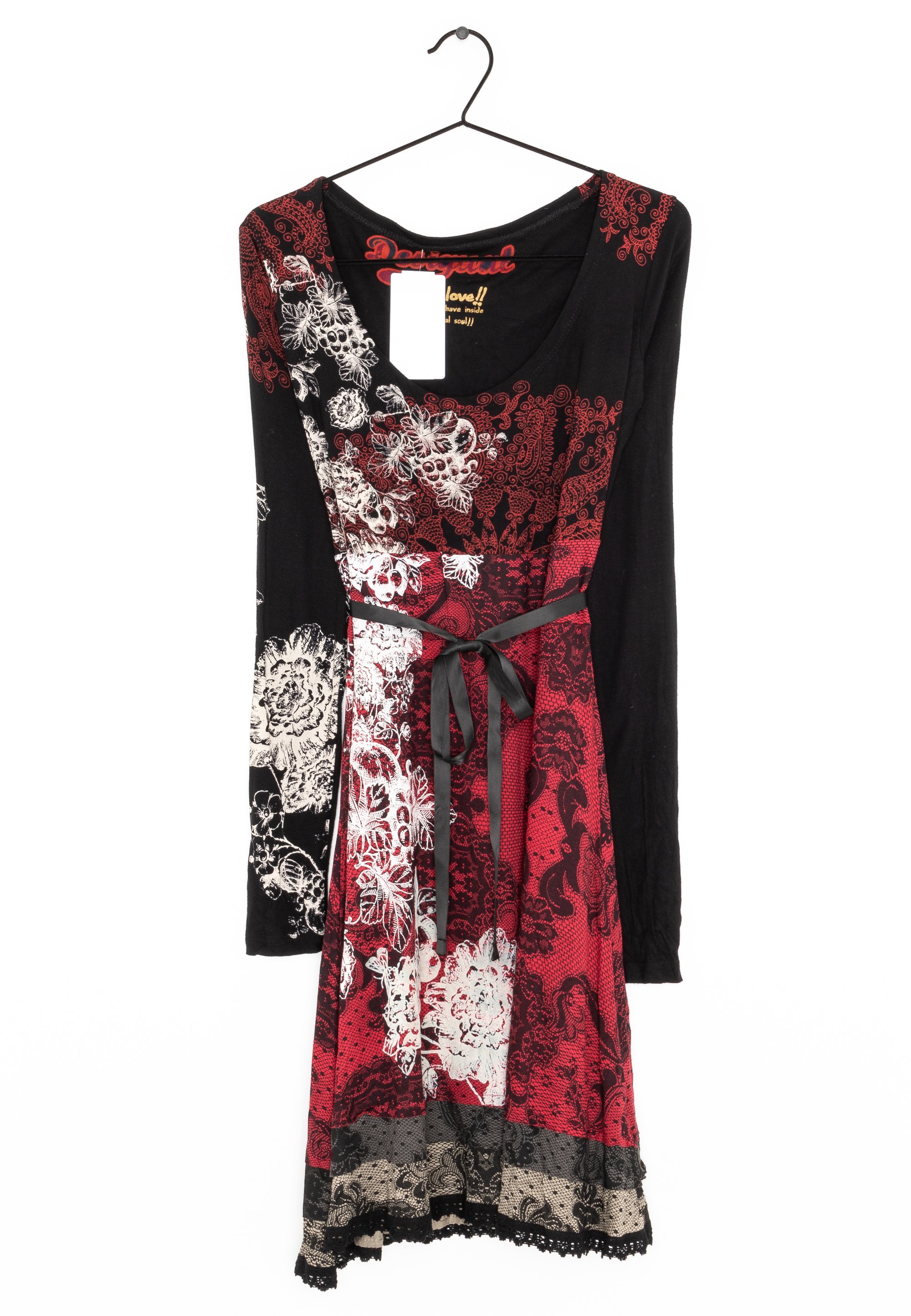 desigual red dress Desigual Red Short Textured Dress "save universe" USA Small/ Desigual  Medium