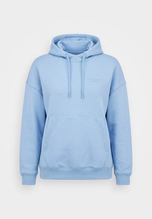 Svijetloplava dukserica s kapuljačom, prednjim džepom i vrpcama, s diskretnim logotipom "Ted Baker Sport" na prsima.