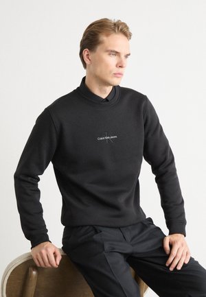 Calvin Klein Jeans MONOLOGO CREW NECK - Felpa - black