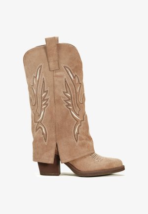 Super Mode, SANTIAGS - Bottes de cowboy / motard - taupe