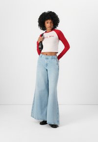 Guess Jeans RAGLAN - Top s dlhým rukávom - rugby red