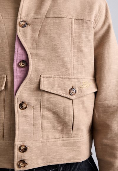 Kidsuper POCKET DETAIL CROPPED COAT - Veste légère - light brown