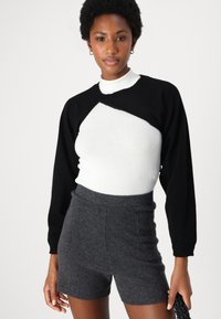 pure cashmere BOLERO TWO-WAY - Pulóver - black