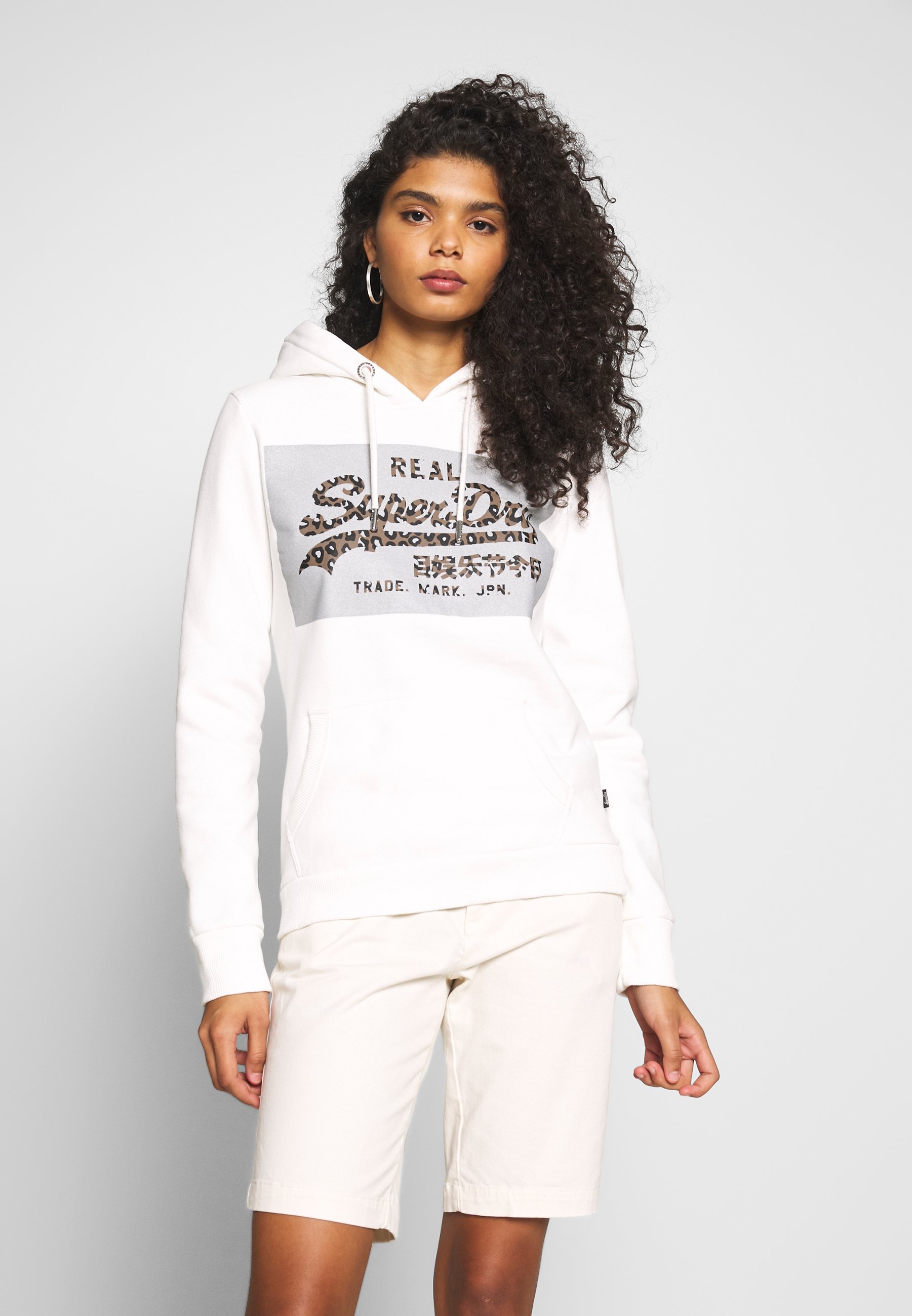 white hoodie superdry