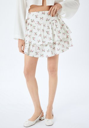 FLORAL  - Falda acampanada - pink