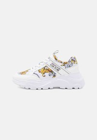 Unselected, white/gold