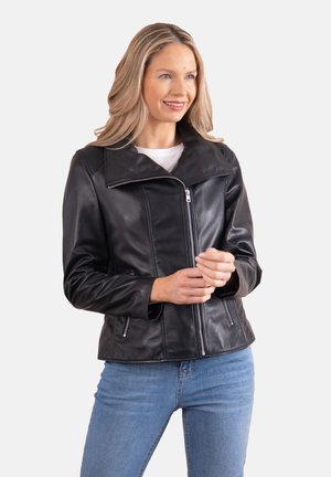 BIKER - Leather jacket - black