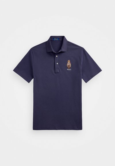Polo Ralph Lauren CUSTOM SLIM POLO BEAR MESH POLO SHIRT - Polo majica - faded blue bear