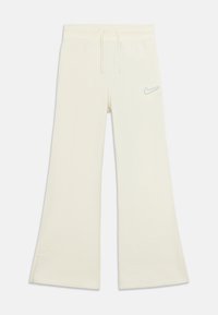 Krēmbalti izpletni bikses, kas izgatavotas no mīksta auduma, ar savelkamu jostu un mazu, viegli izšūtu Nike swoosh uz kreisā gurna.