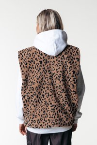 Colourful Rebel YONI LEOPARD GILET - Strukirani kaput - warm brown
