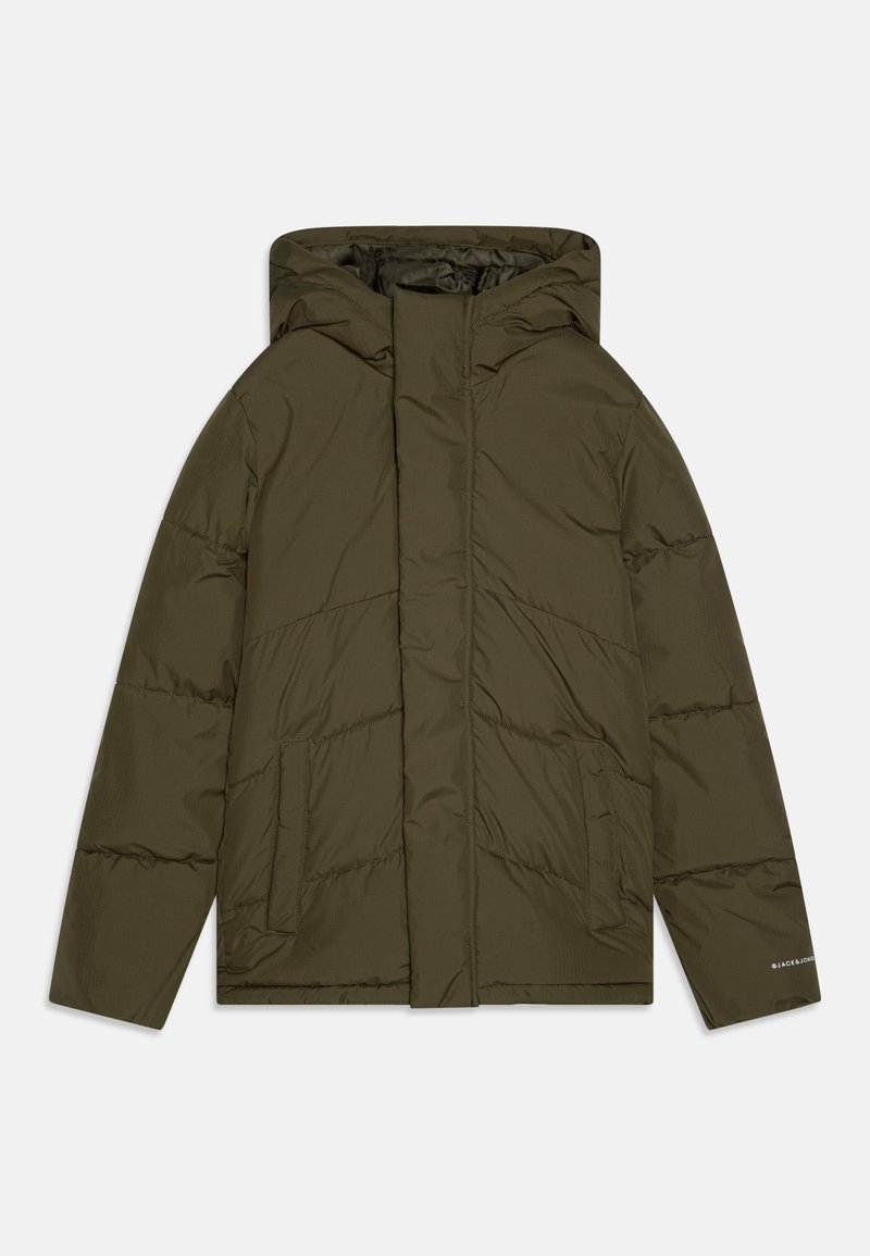 Jack & Jones Junior JJWORLD PUFFER - Zimní bunda - olive night