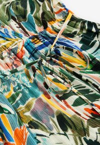 Next KIMONO SLEEVE TIE WAIST - Maxiklänning - green blue palm print