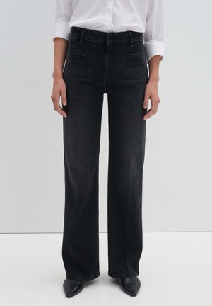 CARIE FRENCH - Flared Jeans - raven black