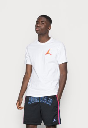 CREW - T-shirt con stampa - white/light curry