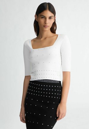 WITH STUDS - Pulover - white