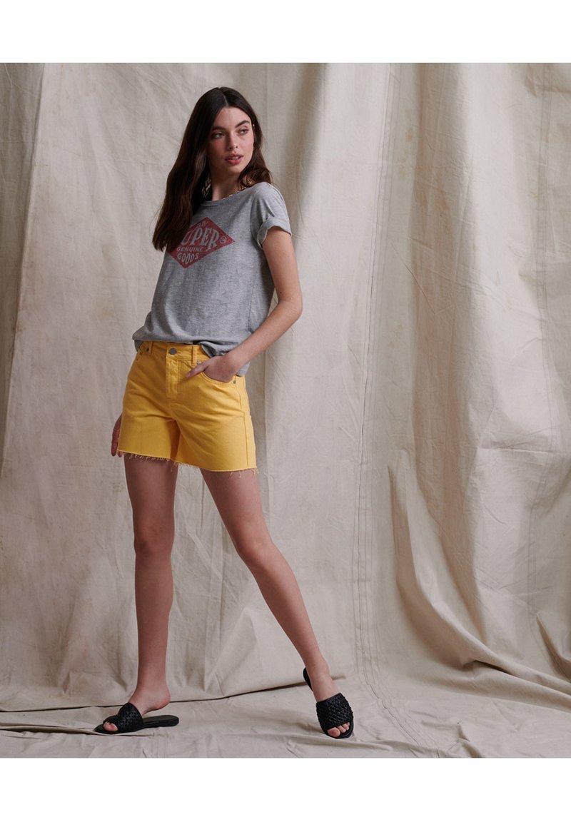 Superdry & Co Jeansshort geel