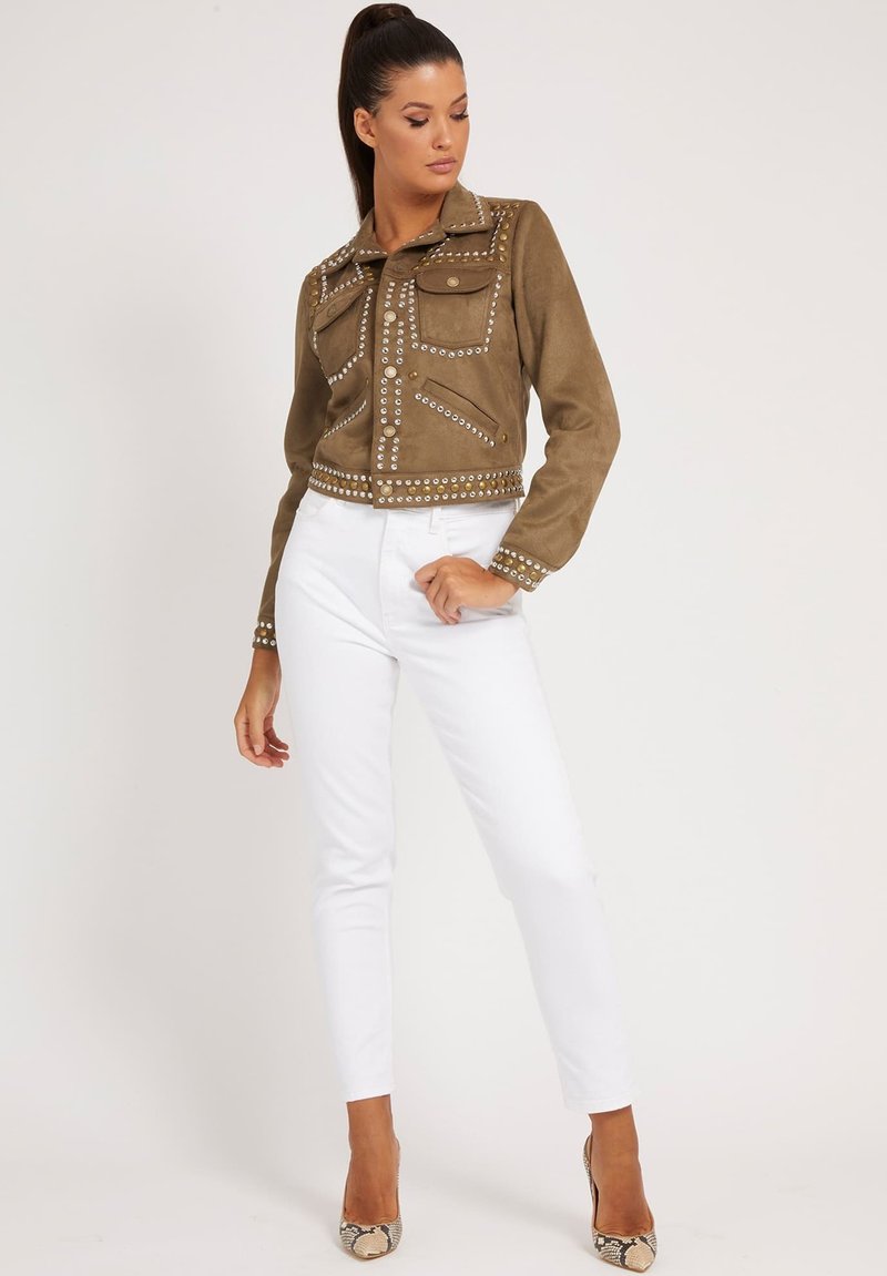 Damen Leichte Jacken | Guess Kunstlederjacke braun - RV85867 Damen Leichte Jacken | Guess Kunstlederjacke braun - RV85867