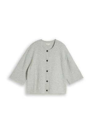 TOM TAILOR, TOM TAILOR PULLOVER & STRICKJACKEN LOOSE FIT COSY CARDIGAN - Strickjacke - soft grey melange