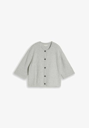 TOM TAILOR, TOM TAILOR PULLOVER & STRICKJACKEN LOOSE FIT COSY CARDIGAN - Strickjacke - soft grey melange