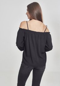 Urban Classics LADIES COLD SHOULDER LONGSLEEVE - Långärmad tröja - black