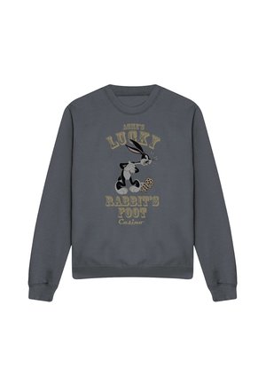 Cotton Soul, LOONEY TUNES BUGS BUNNY LUCKY RABBITS FOOT - Sweatshirt - anthracite