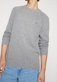 GANT Maglione - mottled dark grey