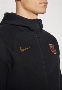 Nike Performance FC BARCELONA HOODY - Sweatjakke - black/club gold