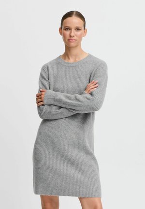 BYONEMA - Svetríkové šaty - mid grey melange
