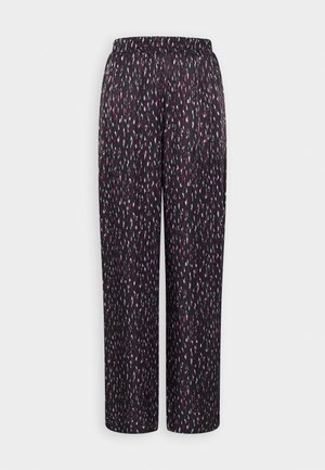 Scotch & Soda GIA MID RISE WIDE LEG PRINTED TROUSERS - Stoffhose - black
