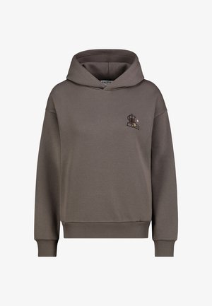 Sublevel, SUBLEVEL HOODIE MIT PRINT UND APPLIKATION - Kapuzenpullover - brown