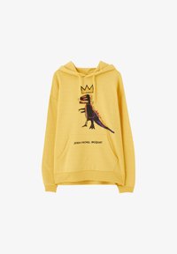 Pull Bear Gelbes Sweatshirt Basquiat Dinosaurier Hoodie Yellow Zalando De