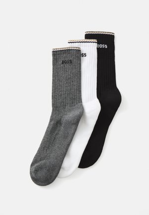 STRIPE 3 PACK - Socks - black/white