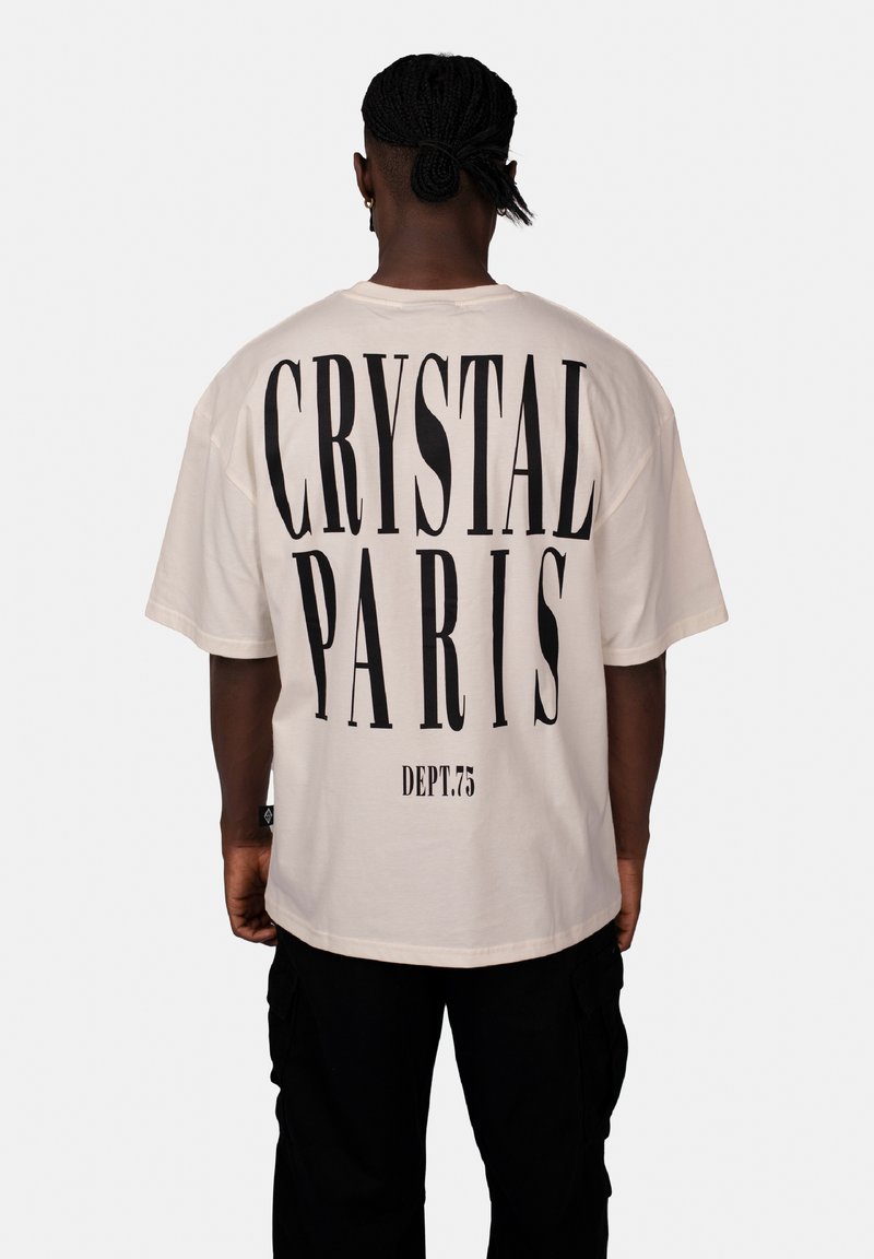 CRYSTAL PARIS FACE - Triko s potiskem - coconut