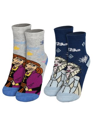 Disney FROZEN 2ER PACK DIE EISKÖNIGIN ABS STOPPER - Socken - grau blau