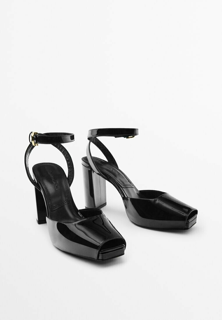 Massimo Dutti 11408150 - Sandalen met hoge hak - black/zwart - Zalando.nl