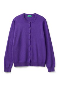 United Colors Of Benetton Chaleco Microinyección Para Niña - Gilet 21ingj00h, Violeta, Talla 4 Años, Capucha Y Bolsillos